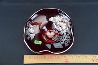 RUBY RED GLASS BOWL