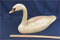 SIGNED TOM TABOR WOODEN SWAN