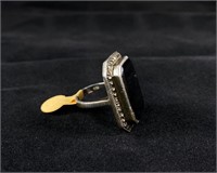 Large Onyx Sterling Ring