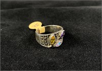 Multi Colored Stones Sterling Ring