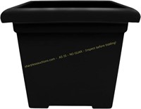 HC Companies Plastic Planter, Black 15"(bidx2)