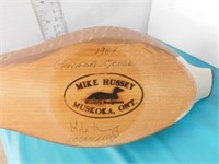 CARVED CANADA GOOSE - SIGNED MIKE HUSSEY