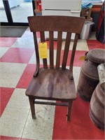 SOLID WOOD HIGH BACK CHAIR