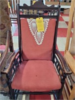 UPHOLSTERED ROCKING CHAIR