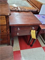 ANTIQUE SIDE TABLE, 2 DRAWER