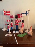 Wooden Flags and Figures
