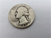 Silver Quarter 1942- 90% Silver