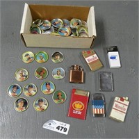 Topps Baseball Coins, Various Lighters