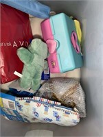 CLEAR TOTE WITH BABY BLANKETS, KIDS TOYS
