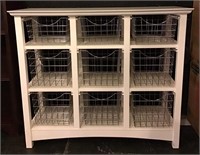 White Cabinet with Basket Bays