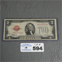 Series 1928 Red Sealed $2 Bill