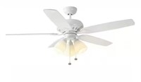 52 in. Indoor LED Matte White Ceiling Fan