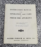 Instruction manual for Pirsch fire Apparatus