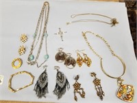 VINTAGE NECKLACES, EARRINGS, AND PINS