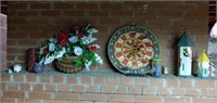 Mixed Lot. Dart board, bird houses and more
