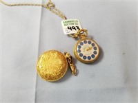2 GOLD FILLED SM POCKET WATCHES 1 MARKED SHEFIELD