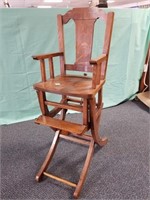 OAK UP AND DOWN HIGH CHAIR