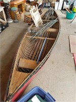 APPROX. 16FT FLAT BOTTOM BOAT W/ CANVAS EXTERIOR