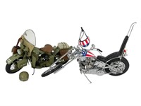 2 Franklin Mint Motorcycles Easy Rider WWII US