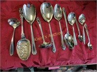 vintage serving flatware lot of 11 stuffing spoons