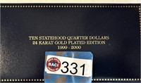 10 - STATEHOOD QUARTERS, 1999-2000, 24k GOLD