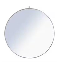 48" Round Silver Modern Mirror