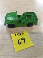 Tootsie Toy Green Jeep