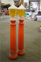 (2) Amber Colored Street Lights Approx 40" Each