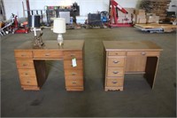 (2) Table Lamps, Desk  Approx 42" x 21" x 30",