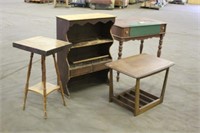 Vintage Desk Hutch Top End Table and Plant Stand