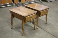 (2) End Tables Approx 26" x 24" x 18" Each (1) Dra
