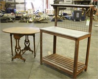 Drop Leaf Table and Sun Room Plant Stand Approx