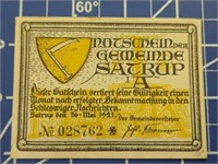 1921 foreign banknote