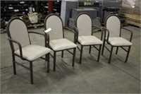(4) Metal Framed Chairs w/Cushions