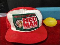 Vintage Embroidered Red Man Cap