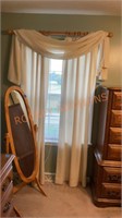 85” long window curtain lot with swags