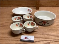 Hall red poppy Dishes