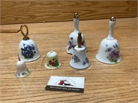 Porcelain bells with violets