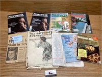 Vintage magazine and newspapers