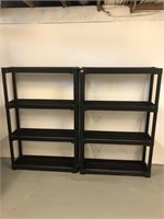 2 Black Plastic Shelves