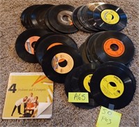 D - MIXED LOT OF 50 VINYL RECORDS (A65)
