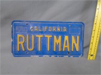 California License Tag