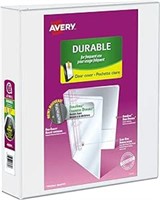 Avery Durable View 3 Ring Binder, 2" Inch, Slant