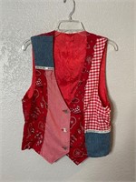Vintage Handmade Bandana Patchwork Vest