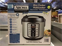 Aroma professional slow cooker in box.