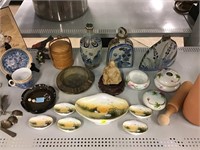 Hand painted Nippon dishes and assorted home