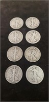 (8) Assorted Silver Half Dollar Coins