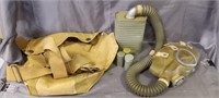 Vintage Military Gas Mask with Carry Bag
