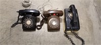 (3) Vintage Rotary Phones
