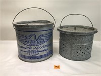 Vintage Fenwick Wooddstream Bait Bucket